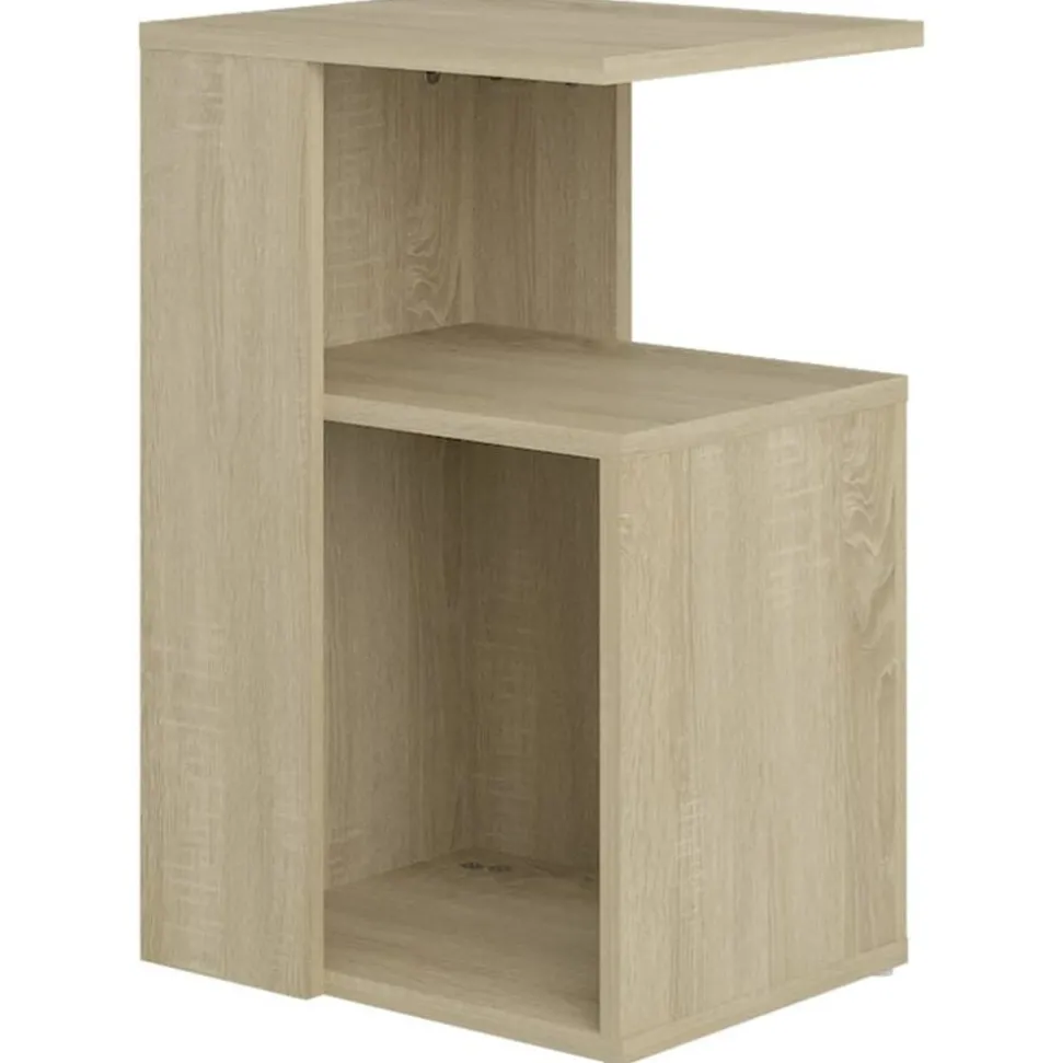 vidaXL Bijzettafel 36x30x56 cm bewerkt hout sonoma eikenkleurig