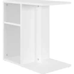 vidaXL Bijzettafel 50x30x50 cm bewerkt hout wit