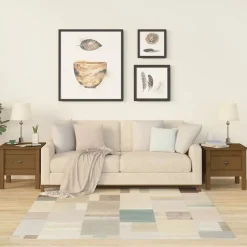 vidaXL Bijzettafels 2 st 40x40x39 cm massief grenenhout honingbruin