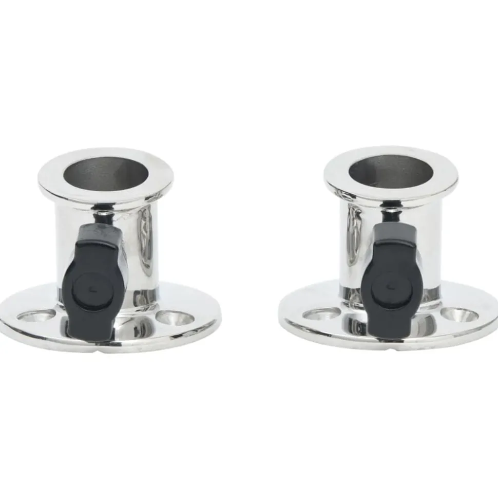vidaXL Biminibasis2 st voor 26 mm buis rondroestvrij staal