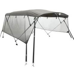 vidaXL Biminitop 4 bogen met mesh zijwanden 243x(170-182)x137 cm