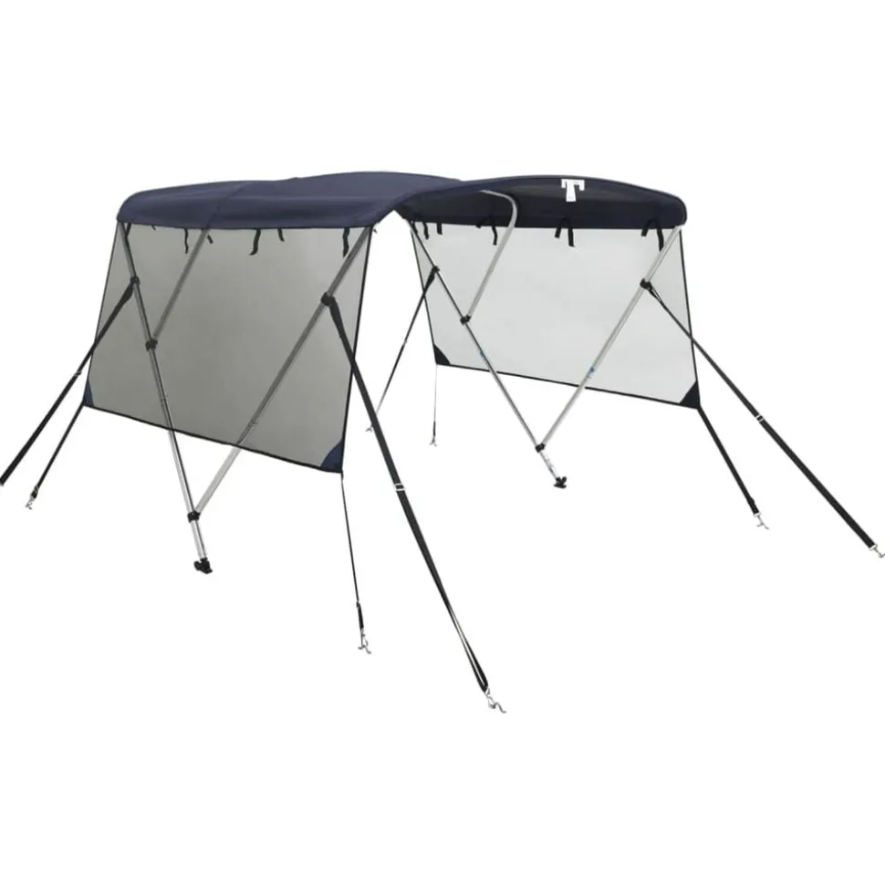 vidaXL Biminitop 3 bogen met mesh zijwanden 183x(137-152)x137 cm