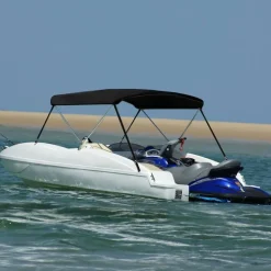 vidaXL Biminitop 2 bogen 150x120x110 cm zwart