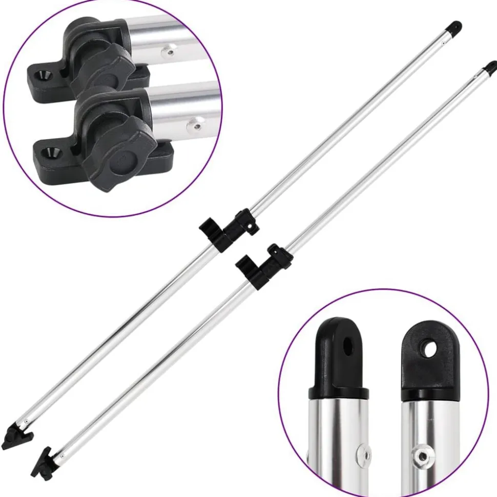 vidaXL Biminitop steunpalen 2 st aluminium