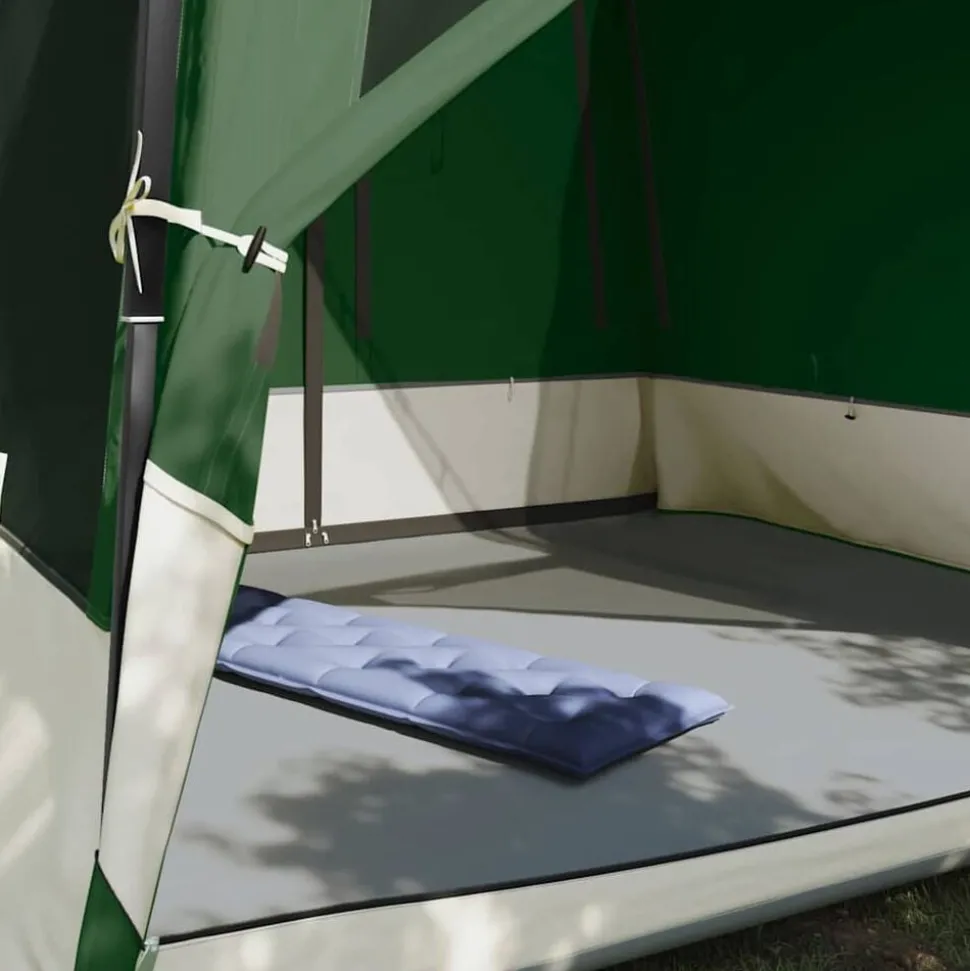 vidaXL Binnentent met dak met opslag Groen 291 x 291 x 240 cm taft