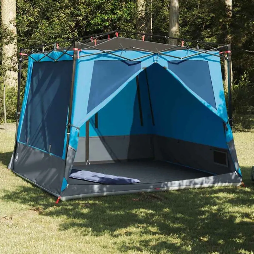 vidaXL Binnentent met dak met opslag Blauw 291 x 291 x 240 cm taft