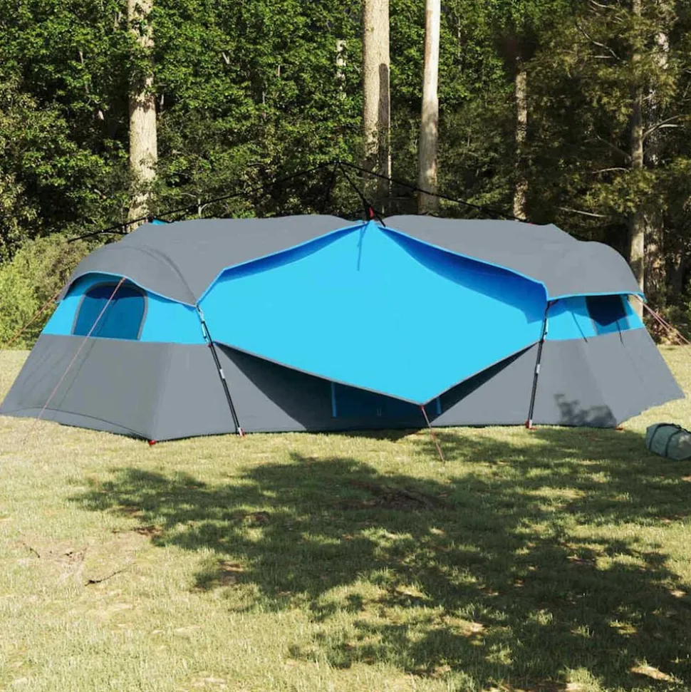 vidaXL Binnentent met dak met opslag Blauw 520 x 520 x 190 cm taft