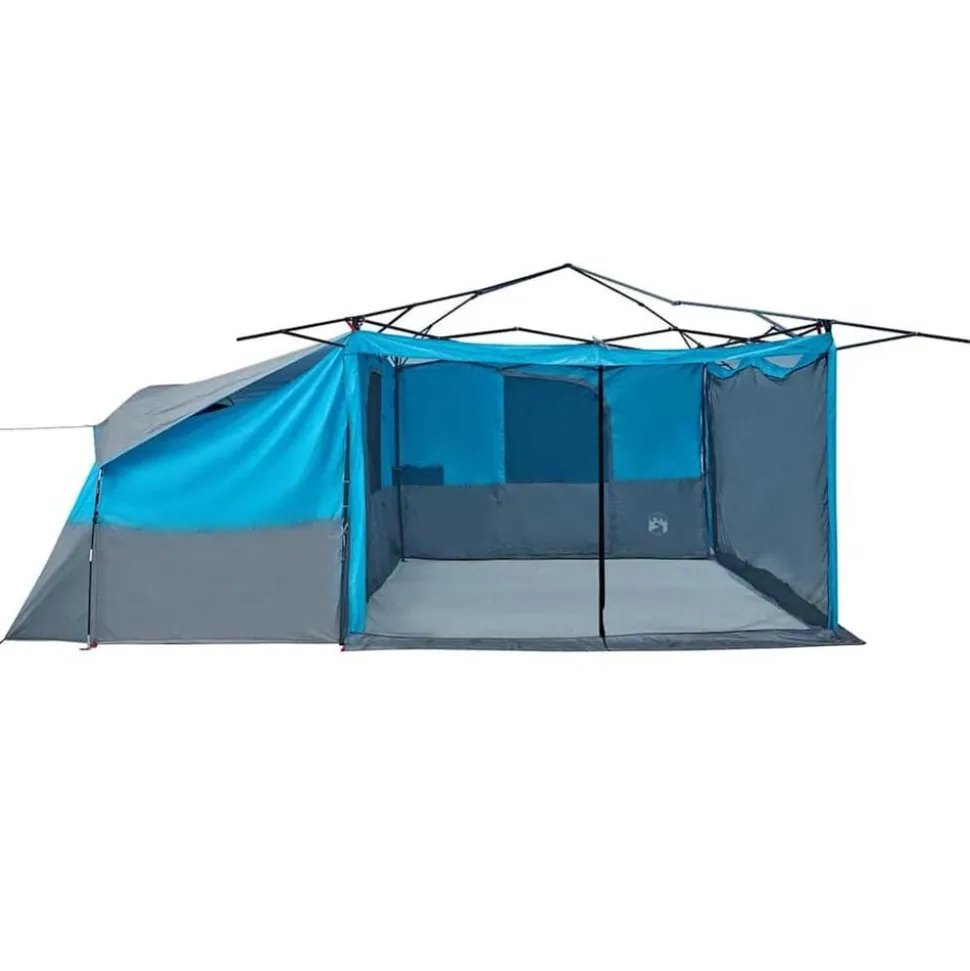 vidaXL Binnentent met dak met opslag Blauw 520 x 520 x 190 cm taft