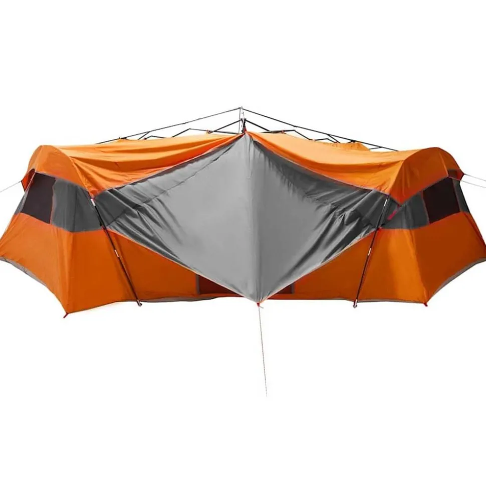vidaXL Binnentent met dak Grijs en Oranje 520 x 520 x 190 cm taft