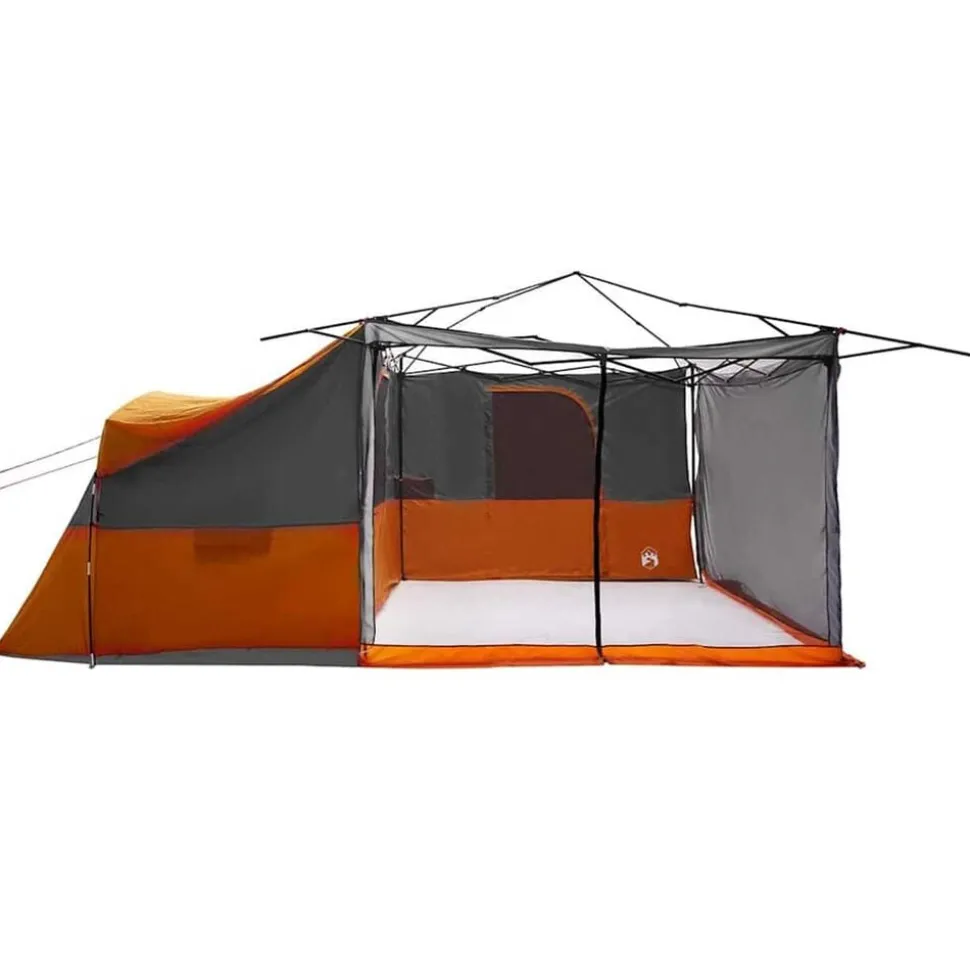 vidaXL Binnentent met dak Grijs en Oranje 520 x 520 x 190 cm taft