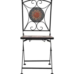 vidaXL Bistrostoelen mozaïek 2 st oranje en grijs