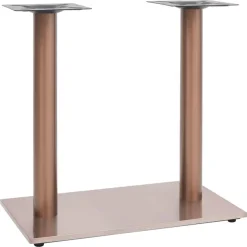 vidaXL Bistrotafelpoot 70x40x72 cm roestvrij staal messingkleurig