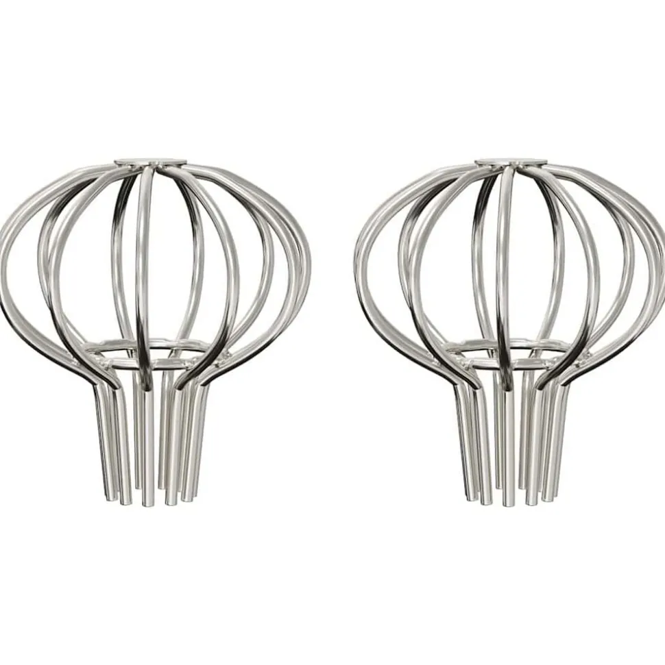 vidaXL Bladvanger voor goot 2 pcs Zilver 50 mm Roestvrij staal