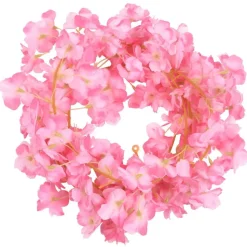 vidaXL Bloemenslingers 6 st 180 cm donkerroze