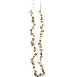 vidaXL Bloemenslingers 6 st 250 cm rozerood
