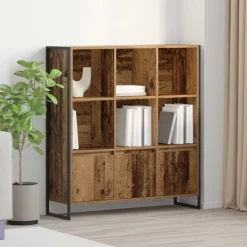 vidaXL Boekenkast 2 pcs Oud Hout 99,5 x 30 x 108 cm Bewerkt hout