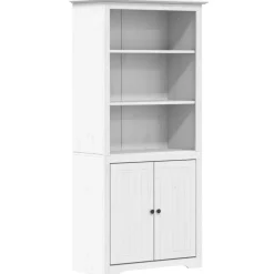 vidaXL Boekenkast BODO 82x40x173 cm massief grenenhout wit