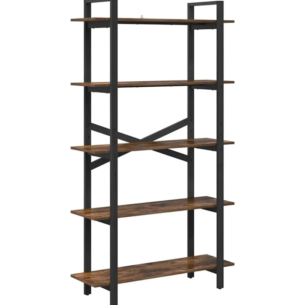 vidaXL Boekenkast Gerookt eiken 100 x 33,5 x 178 cm Bewerkt hout