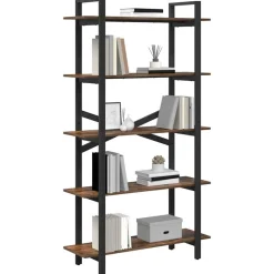 vidaXL Boekenkast Gerookt eiken 100 x 33,5 x 178 cm Bewerkt hout