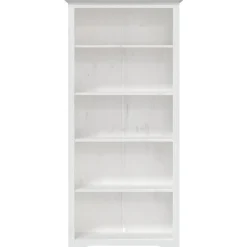 vidaXL Boekenkast 5-laags BODO 82x40x173 cm massief grenenhout wit
