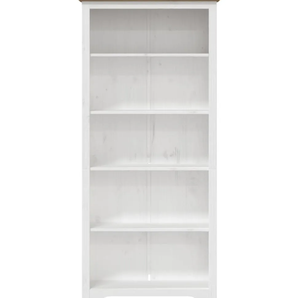 vidaXL Boekenkast 5-laags BODO 82x40x173 cm massief grenenhout bruin