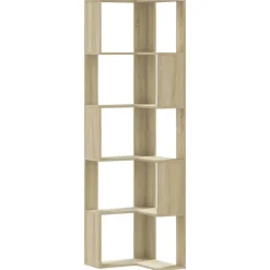 vidaXL Boekenkast 5-laags hoek 50x50x179 cm bewerkt hout sonoma eiken