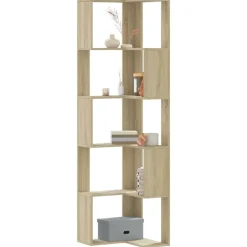 vidaXL Boekenkast 5-laags hoek 50x50x179 cm bewerkt hout sonoma eiken