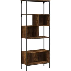 vidaXL Boekenkast 5-laags 76x33x188,5 cm bewerkt hout gerookt eiken