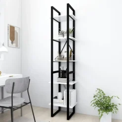 vidaXL Boekenkast met 5 schappen 40x30x175 cm bewerkt hout wit