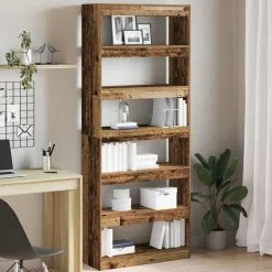 vidaXL Boekenkast met plank Oudhout 80 x 30 x 198 cm Bewerkt hout