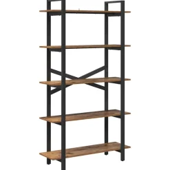 vidaXL Boekenkast Oud Hout 100 x 33,5 x 178 cm Bewerkt hout