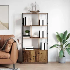 vidaXL Boekenkast Oud hout 80 x 30 x 155,5 cm Bewerkt hout