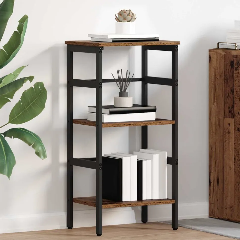 vidaXL Boekenkast Oud Hout 40 x 29,5 x 81 cm Bewerkt hout