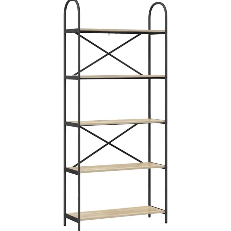 vidaXL Boekenkast Sonoma Eiken 80 x 30 x 183 cm Bewerkt hout