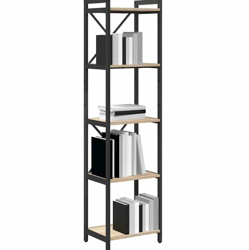 vidaXL Boekenkast Sonoma Eiken 40 x 30 x 155 cm Bewerkt hout