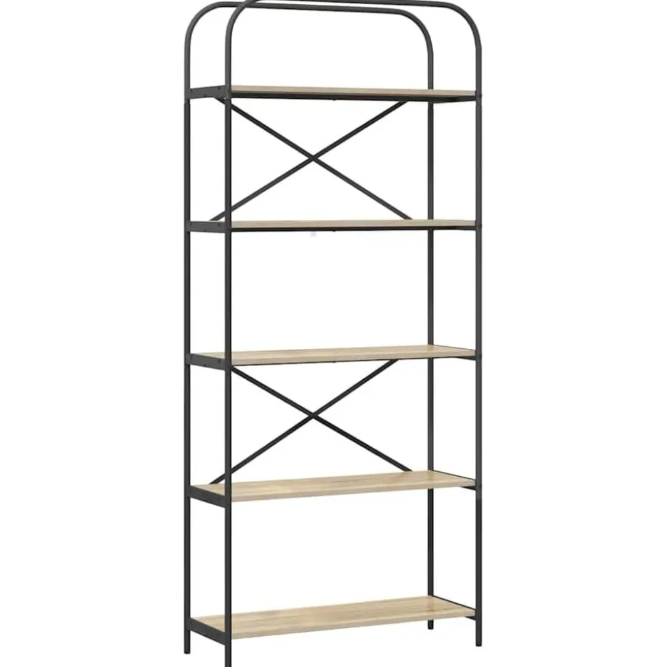 vidaXL Boekenkast Sonoma Eiken 80 x 30 x 183 cm Bewerkt hout