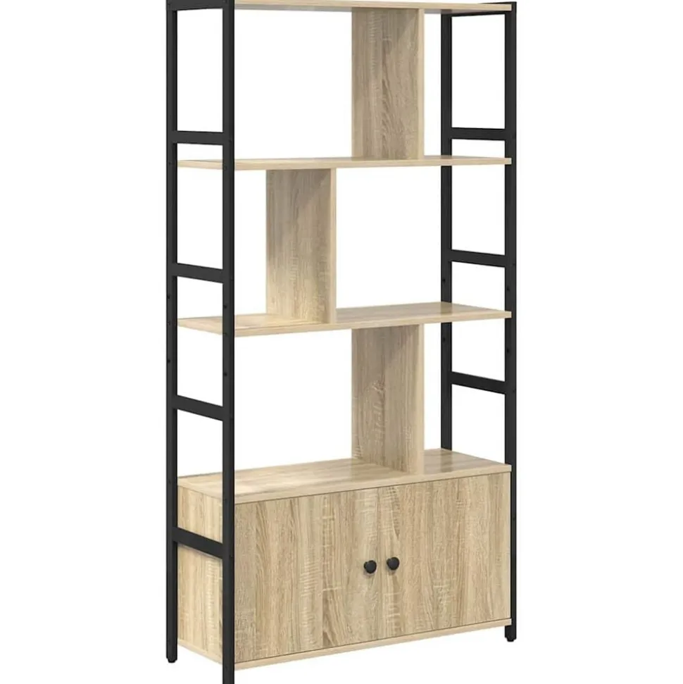 vidaXL Boekenkast Sonoma Eiken 80 x 30 x 155,5 cm Bewerkt hout