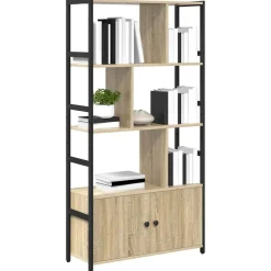 vidaXL Boekenkast Sonoma Eiken 80 x 30 x 155,5 cm Bewerkt hout