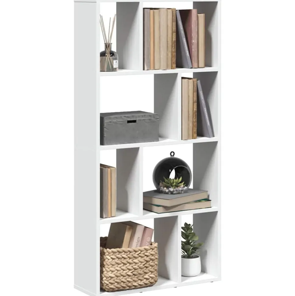 vidaXL Boekenkast Wit 60x20x120,5 cm Bewerkt Hout