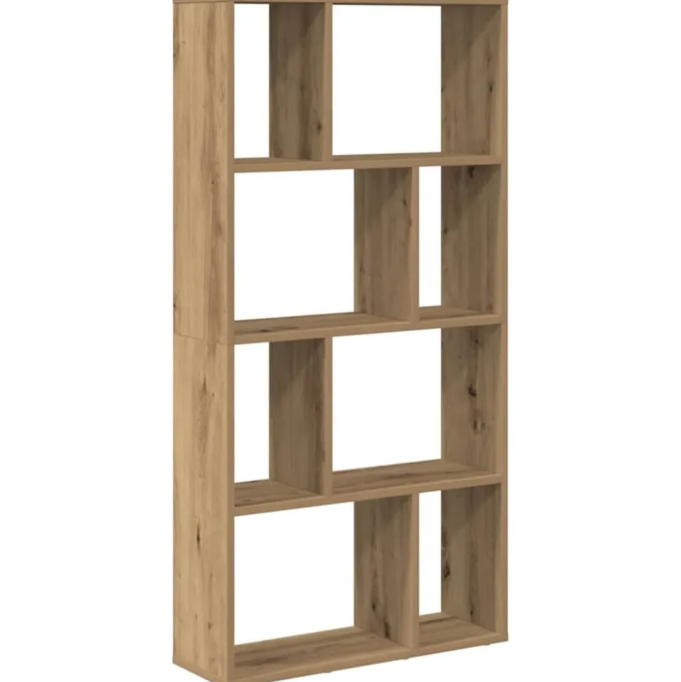 vidaXL Boekenkast 60x20x120,5 cm bewerkt hout artisanaal eikenkleurig