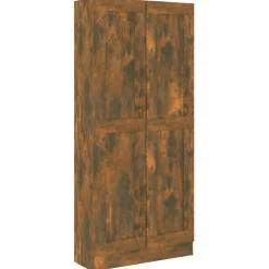 vidaXL Boekenkast 82,5x30,5x185,5 cm bewerkt hout gerookt eikenkleurig