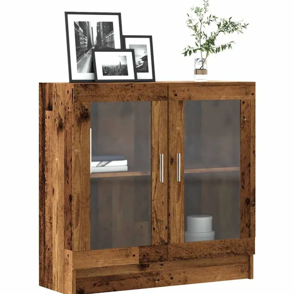 vidaXL Boekenkast 82,5x30,5x80 cm bewerkt hout oud houtkleurig