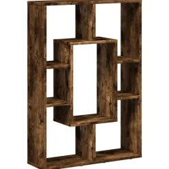 vidaXL Boekenkast 63x20x90 cm bewerkt hout gerookt eikenkleurig