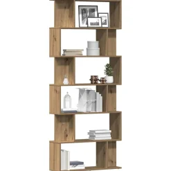 vidaXL Boekenkast 80x24x192 cm bewerkt hout artisanaal eikenkleur