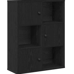 vidaXL Boekenkast 60x24x76,5 cm bewerkt hout zwart eikenkleurig