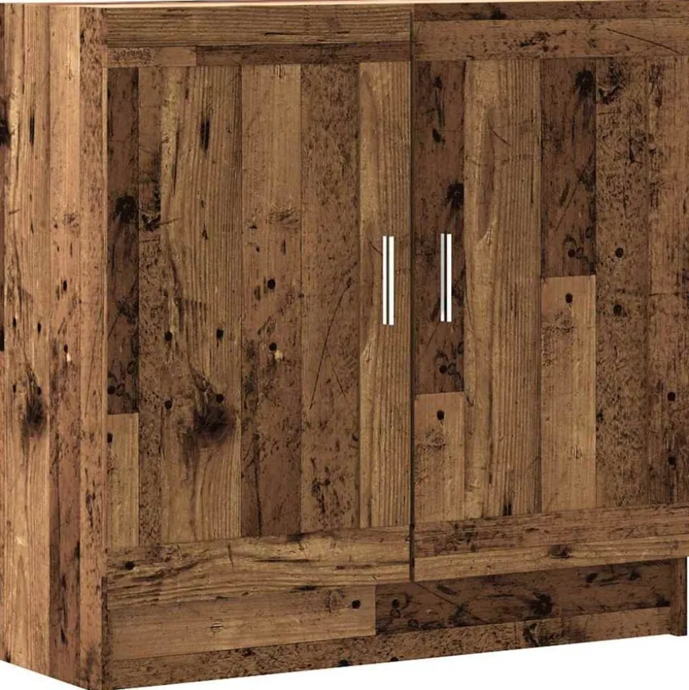 vidaXL Boekenkast 82,5x30,5x80 cm bewerkt hout oud houtkleurig