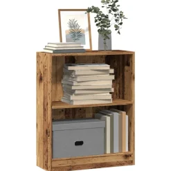 vidaXL Boekenkast 60x24x76 cm bewerkt hout oud houtkleurig
