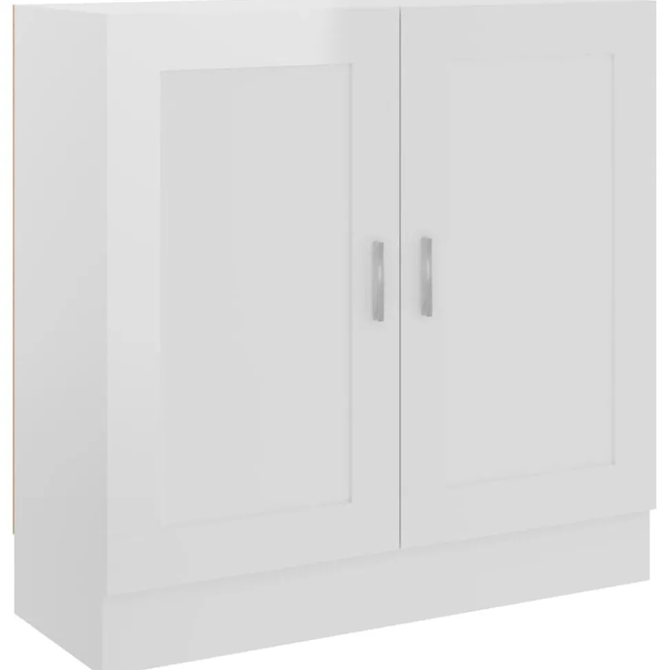 vidaXL Boekenkast 82,5x30,5x80 cm bewerkt hout hoogglans wit