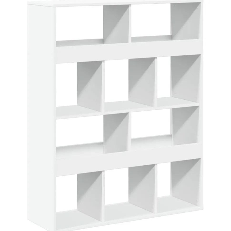 vidaXL Boekenkast 100x33x125,5 cm bewerkt hout wit