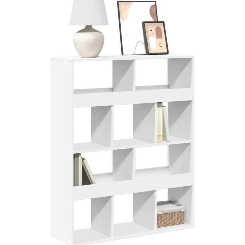 vidaXL Boekenkast 100x33x125,5 cm bewerkt hout wit